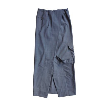 WOOL BLEND WRAP SKIRT